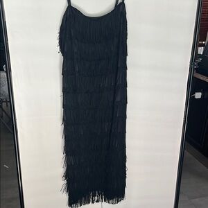 Betsey Johnson Ultra Black Fringe Dress